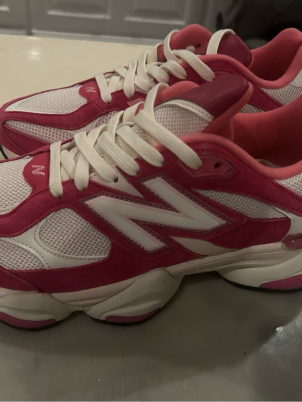 New Balance Women's Hot Pink & White Athletic Sneakers